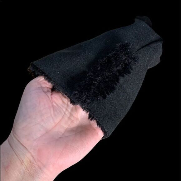 Dress Barn Black faux Shearling coat drape front 🖤 WARM size medium beautiful! - Picture 7 of 13